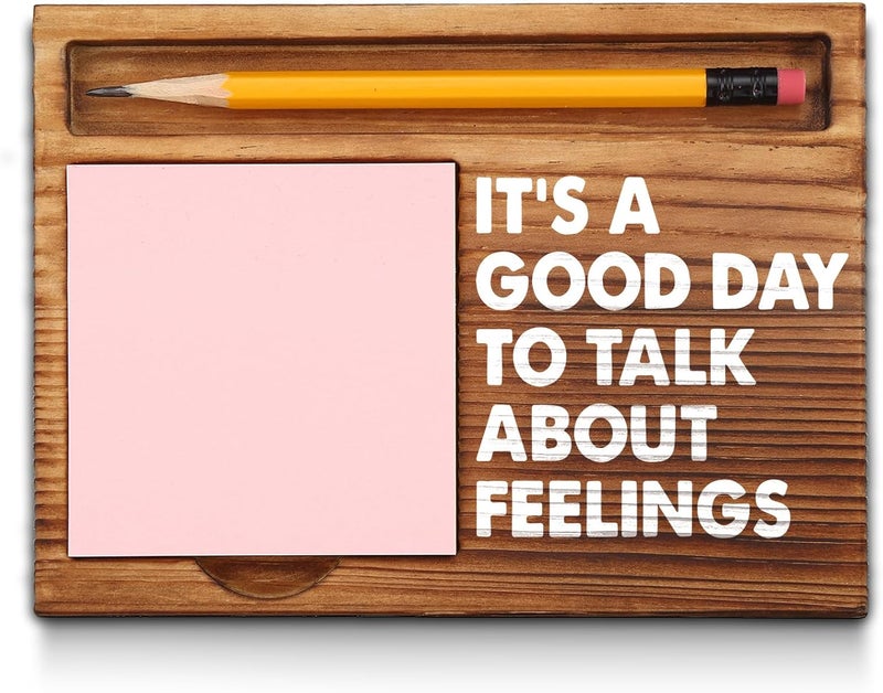 akeke Funny Sticky Note Holder Gifts for Guidance Counselor, Mental Health, Speech Therapy, Social Worker, School Counselor Desk Self-Stick Note Pad Holders GSH16 - Image 1